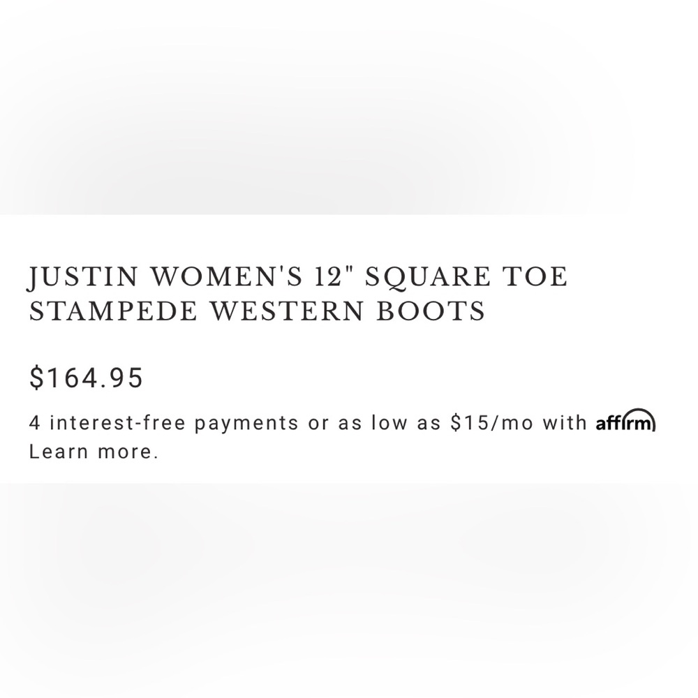 Justin 12” Western Boots - Picture 2 of 12